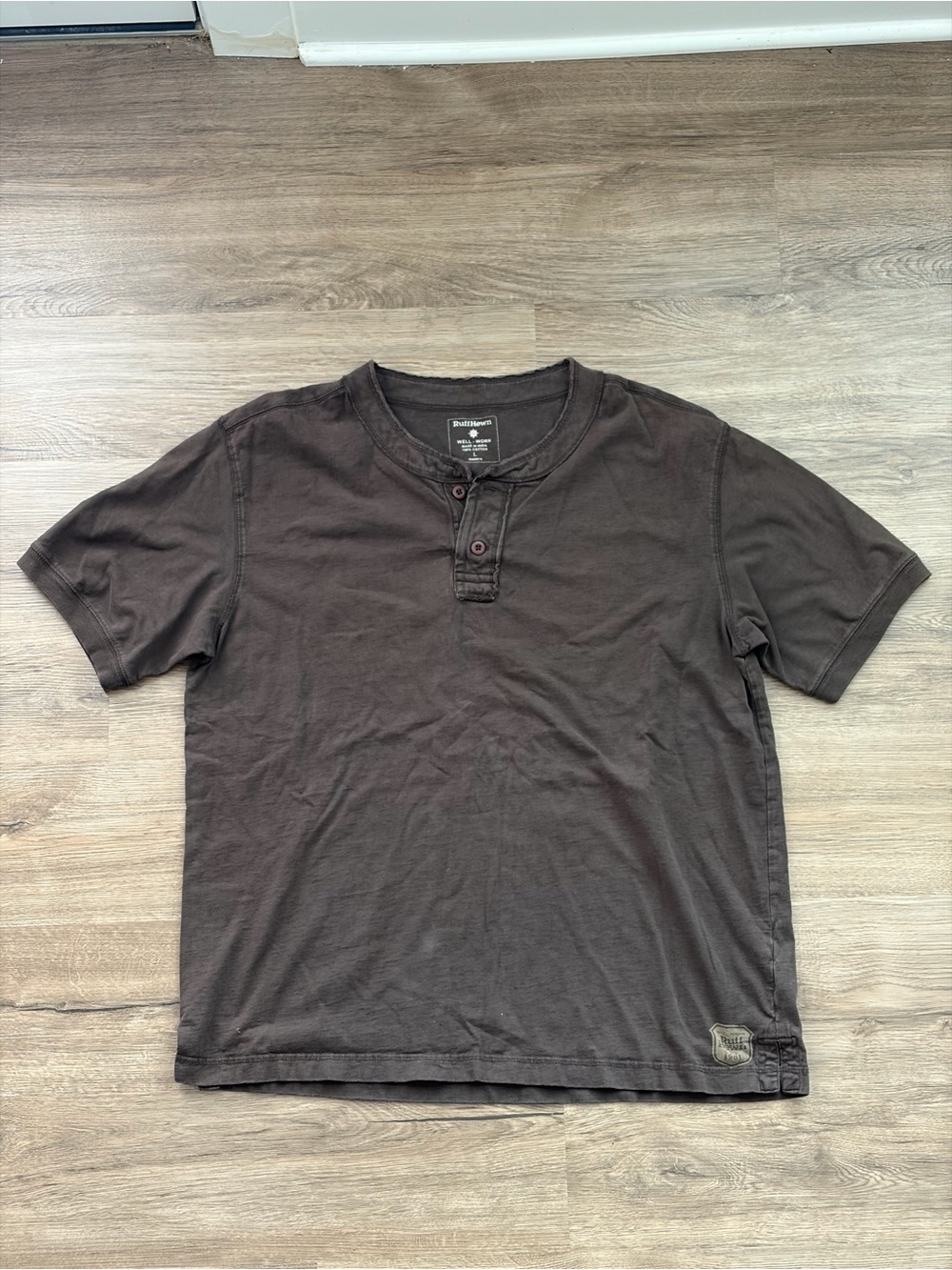 Ruff Hewn 100% Cotton Lived-In Henley Tee